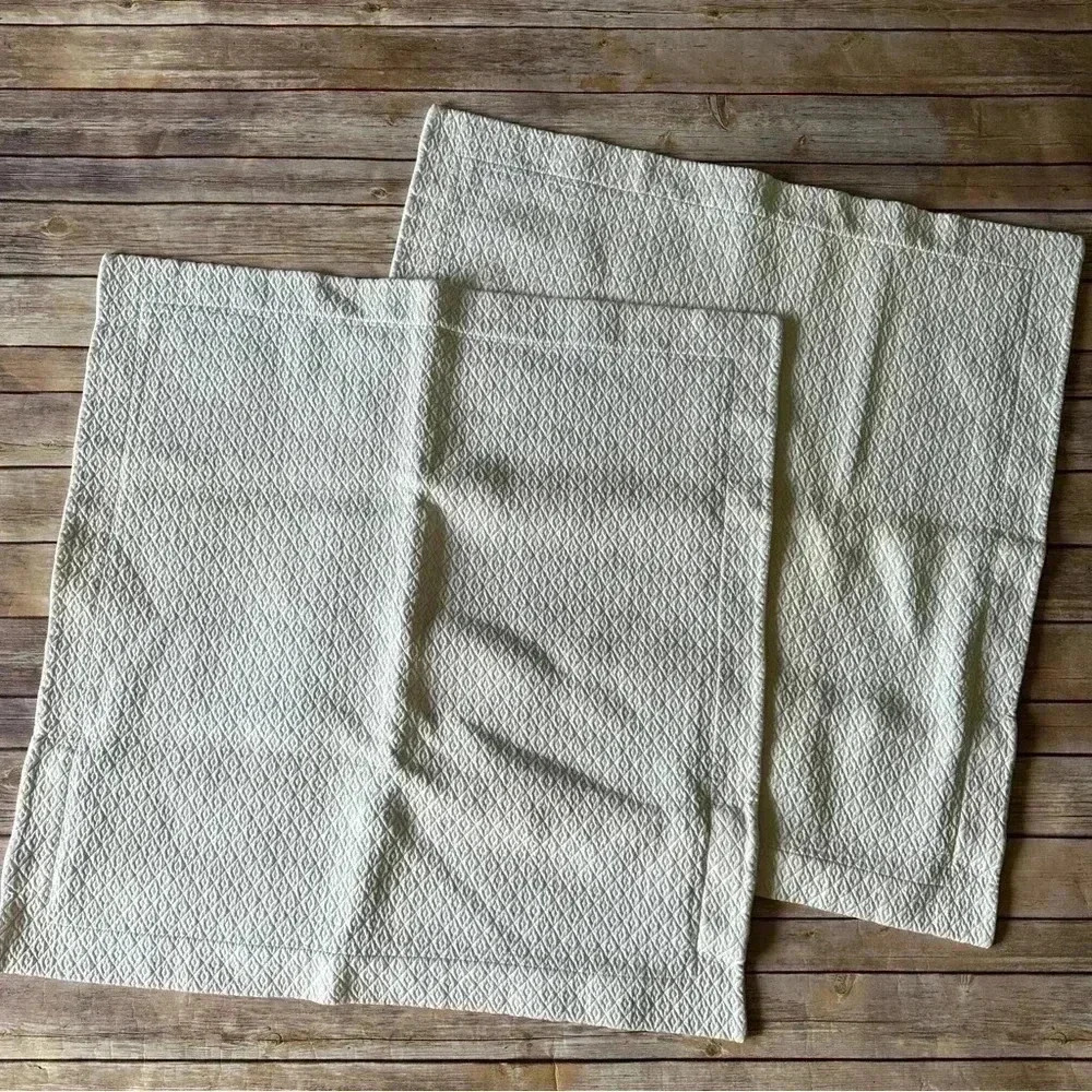Pottery Barn Heavy Cotton Shams Pillow Cases Covers Set Of 2